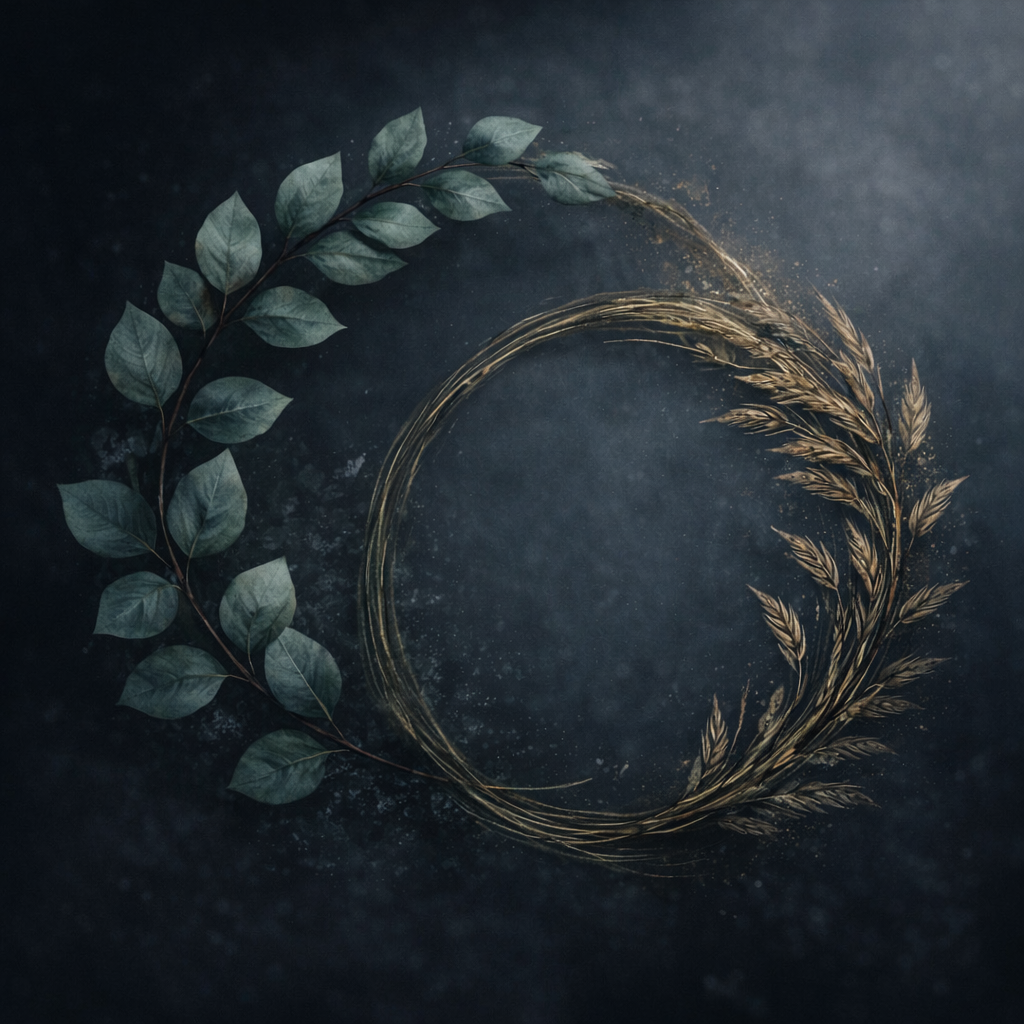 Natural circular greenery symbolizing wholeness and restorativew healing